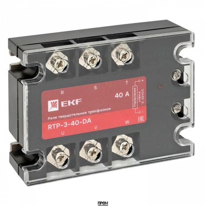 Реле твердотельное трехфазное RTP-40-DA PROxima rtp-3-40-da, Реле исполнительное