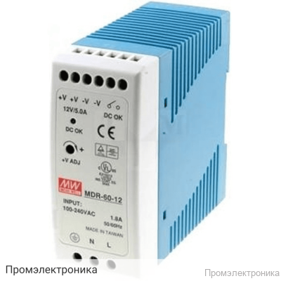 MDR-60-12 - блок питания AC-DC на DIN-рейку 60Вт
