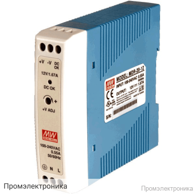 MDR-20-12 - блок питания AC-DC на DIN-рейку 20Вт