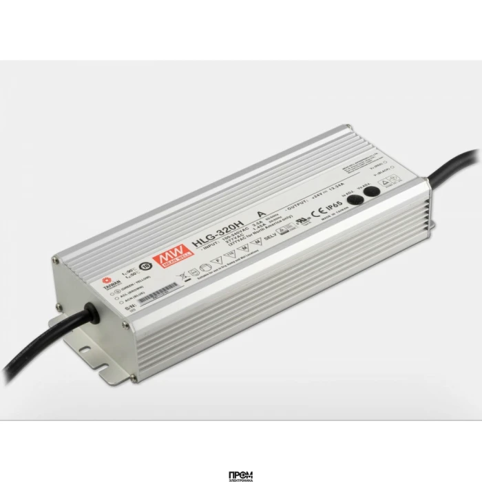 HLG-320H-54A, AC/DC драйвер электропитания светодиодов 321.3Вт Single 5-Pin