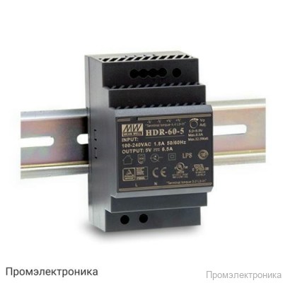 HDR-60-24 - блок питания AC-DC, 60Вт