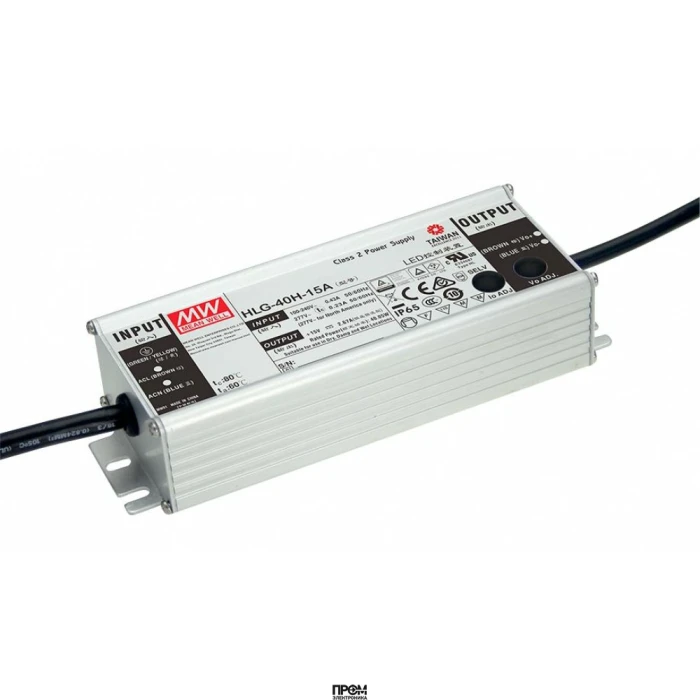 HLG-40H-24A, AC/DC драйвер электропитания светодиодов, 40.08Вт