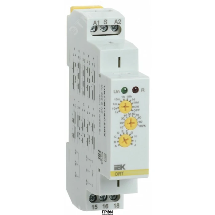Реле времени ORT многофункциональное 1 конт. 230 В AС ORT-M1-AC230V, Реле времени, таймер