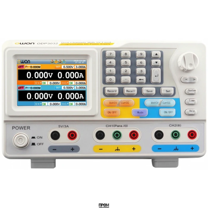 ODP3032, Программируемый источник питания, 2 канала 0 - 30V/3A + 1 канал 5V/3A 1mV/1mA