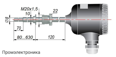 ДТС055Е.EXIA - термопреобразователь сопротивления с выходным сигналом 4...20 мА в искробезопасном исполнении