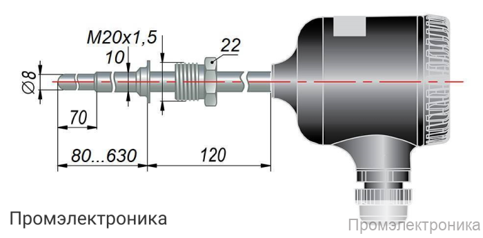 ДТС055Е.EXIA - термопреобразователь сопротивления с выходным сигналом 4...20 мА в искробезопасном исполнении