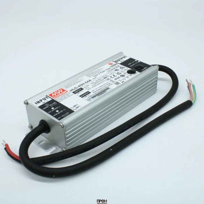 HLG-40H-54A, AC/DC драйвер электропитания светодиодов, 40.5Вт