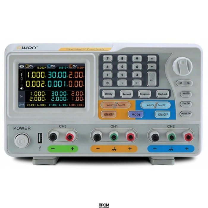 ODP6033, Программируемый источник питания, 2 канала 0 - 60V/3A + 1 канал 0 - 6/3A 1mV/1mA