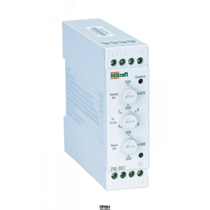 Реле контроля фаз РК-101 380В тип 02 23301DEK, Реле контроля