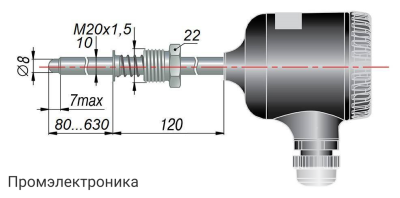 ДТС095Е.EXIA - термопреобразователь сопротивления с выходным сигналом 4...20 мА в искробезопасном исполнении