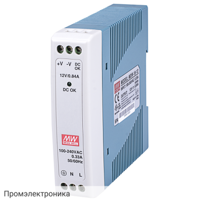 MDR-10-12 - блок питания AC-DC на DIN-рейку 10Вт