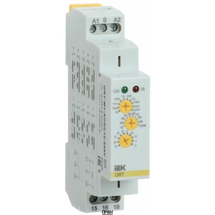 Реле времени многофункц. ORT 1 контакт 12-240В AC/DC IEK ORT-M1-ACDC12-240V, Реле времени, таймер