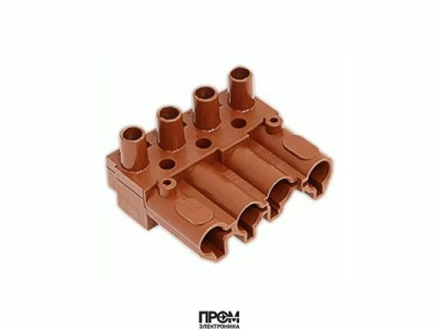 Разъём Wieland 4P коричневый, мама