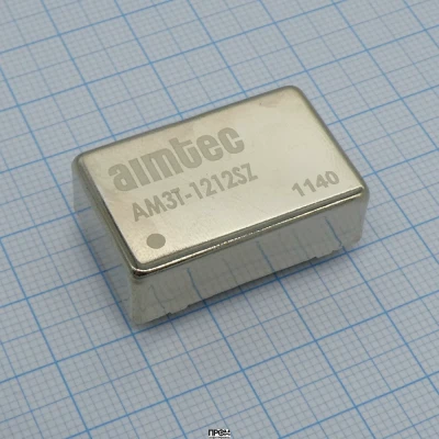 AM6TW-2412SH35Z, DC/DC, 6Вт, вход 9…36В, выход 12В/0.5А, изоляция 3500В DC, КПД 82%, максимальная емкостная нагрузка не более 330мкФ, DIP24, 31.75x20.32x10.16мм, -40…85°C, металл