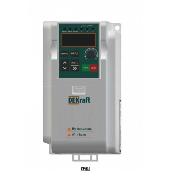 Преобразователь частоты DEKV060 0.4кВт 220В 1ф с тормозн. модулем DEKV060G0R4S2B, Преобразователь частоты, привод