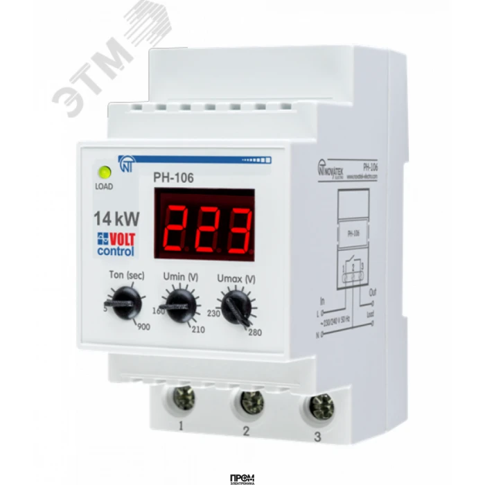 Реле напряжения РН-106 1ф 3425600115, Реле контроля