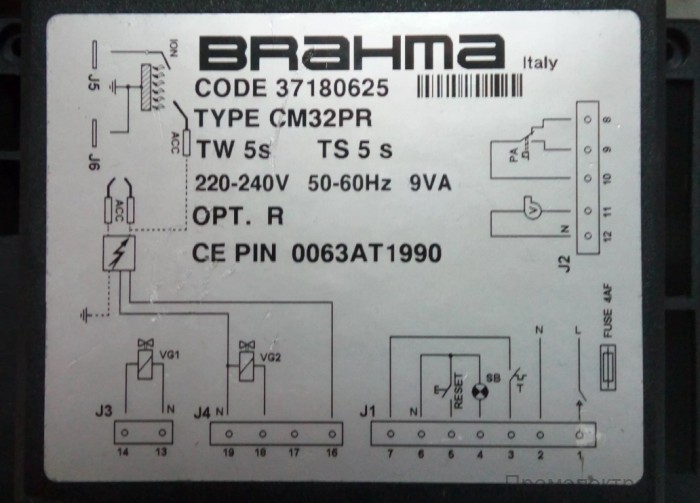 Менеджер горения Brahma CM32PR 37180625