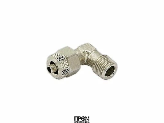 Ниппель измерения давления воздуха угловой Ø4/6 мм - R1/8"