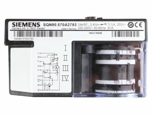 Сервопривод воздушной заслонки Siemens SQN90.570A2793