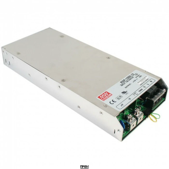 RSP-1000-24, AC-DC, 960Вт, вход 90…264V AC, 47…63Гц /127…370В DC, выход 24В/0…40A, рег. вых=±10%Uном, изоляция 3000В AC, в корпусе 295х127х41мм, -20…+60°С