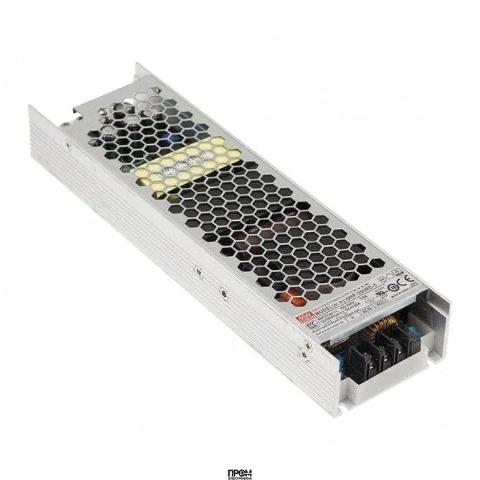 UHP-350-5, AC-DC, 300Вт, вход 90…264В AC, 47…63Гц, выход 5В/60A, ККМ, рег. вых 4.5…5.5В, изоляция 3750В AC, в кожухе 220х62х31мм, -30…+70°С