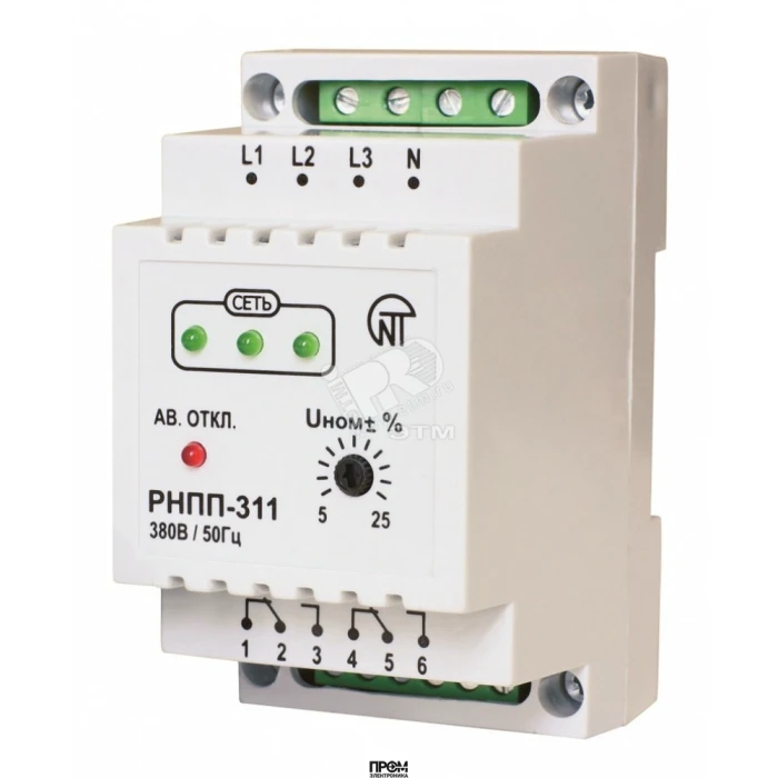 Реле напряжения РНПП-311 3ф 3425600311, Реле контроля