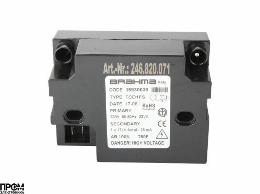 Трансформатор розжига Brahma TCD1FS 15930030