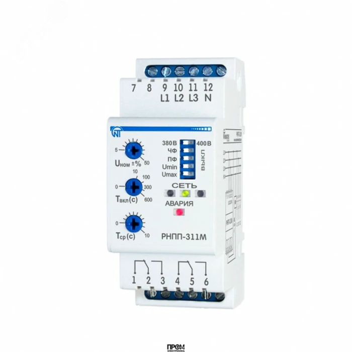 Реле напряжения РНПП-311М 3ф 3425601311, Реле контроля