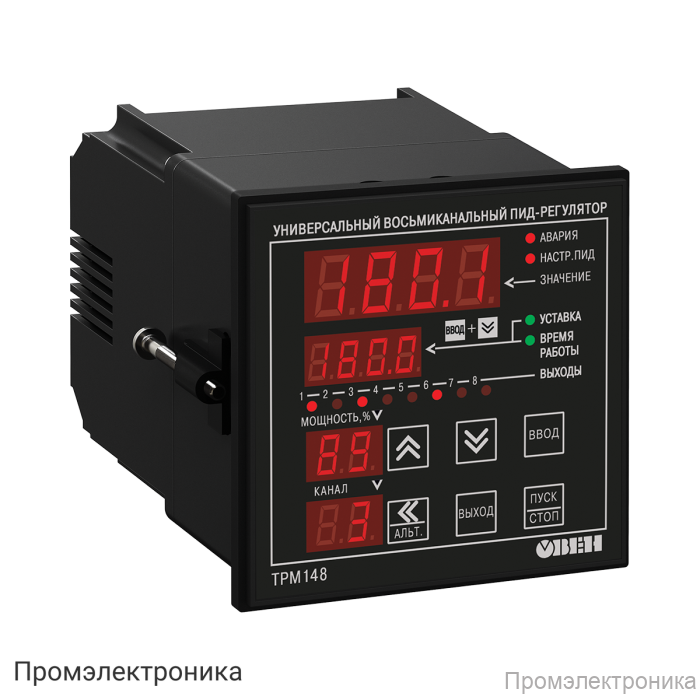 ТРМ148-Р - универсальный ПИД-регулятор 8-ми канальный