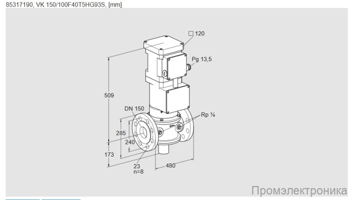  Kromschroder VK 150/100F40T5HG93S, 85317190