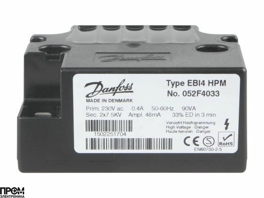 Трансформатор розжига Danfoss EBI4 HPM 052F4033
