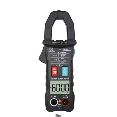 ZT-5BQ, Токоизмерительные клещи, Bluetooth, True RMS, 600В, 600А, 40МОм, NCV, емкость, частота, температура, автоматический выбор типов и пределов измерения