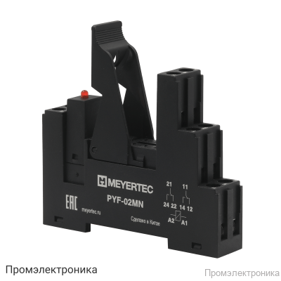 PYF-02MN/LM220VAC - модуль колодка для реле серии MN, держатель и индикатор 220VAC