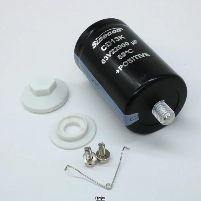 GBK223M1J51808ZVG7S00, Конденсатор алюминиевый электролитический с выводами под винт 63ВDC 22000мкФ 20% 51.6*80мм 11A 12000ч 85°C