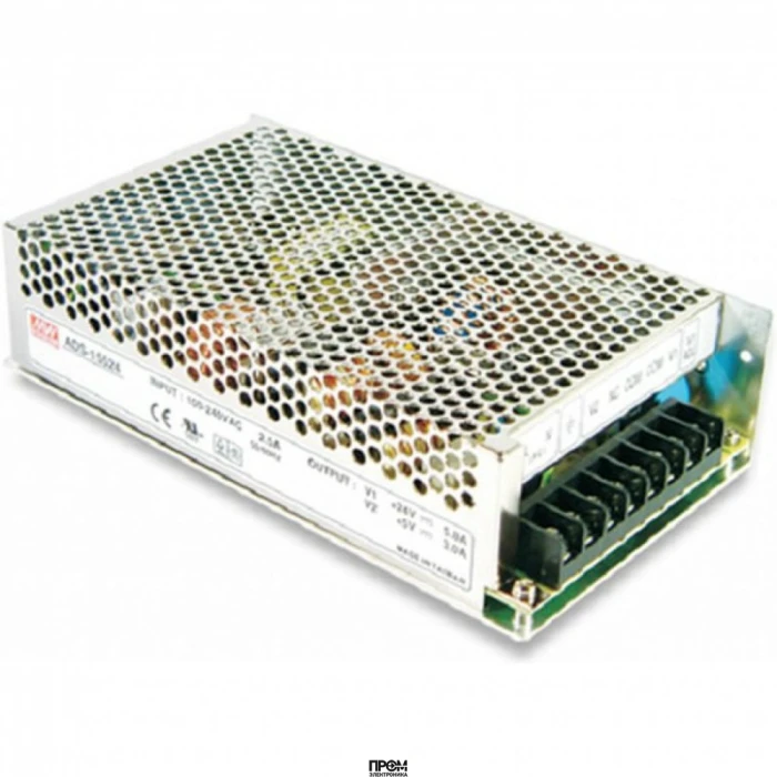 AD-155C, AC-DC с зарядником, 156.5Вт, вход 88…264В AC, 47…63Гц /124…370В DC, выход 1: 54В/2.7A, выход 2: 53.5В/0.2A (Зарядник), изоляция 3000В AC, в кожухе 199х110х50мм, -10…+50°С