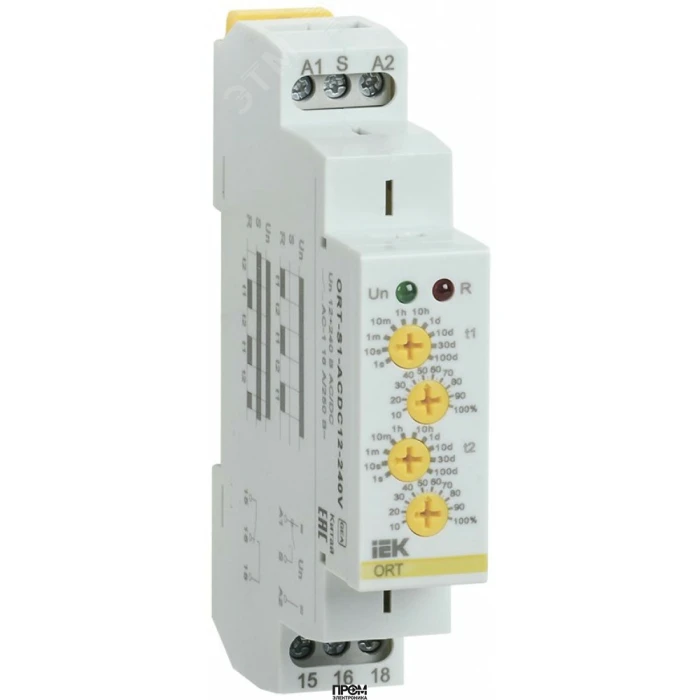 Реле циклическое ORT. 1 конт. 12-240 В AC/DC ORT-S1-ACDC12-240V, Реле контроля