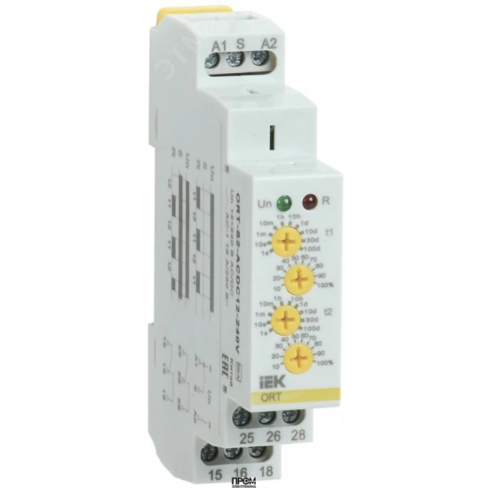 Реле циклическое ORT. 2 конт. 12-240 В AC/DC ORT-S2-ACDC12-240V, Реле контроля