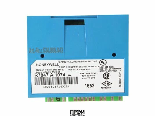 Усилитель сигнала пламени Honeywell R7847 A 1074