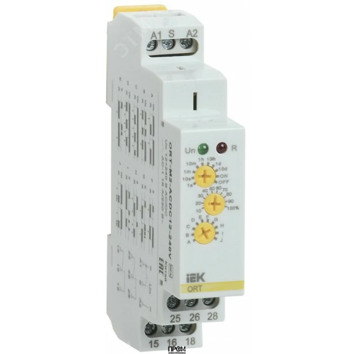 Реле времени ORT многофункциональное 2 конт. 12-240 В AC/DC ORT-M2-ACDC12-240V, Реле времени, таймер
