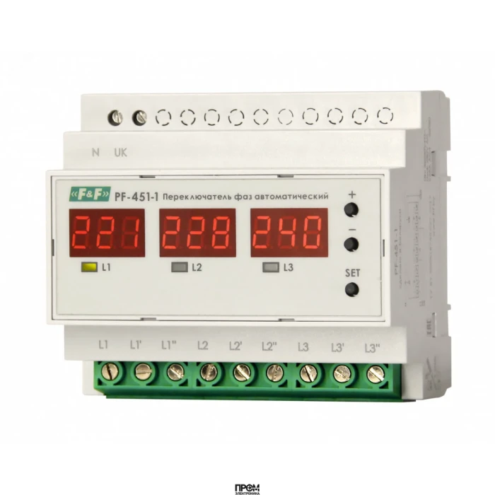 Переключатель фаз автоматический PF-451-1 EA04.005.005, Реле контроля
