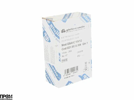 Газовый электромагнитный клапан Giuliani Anello GSAVO15V12