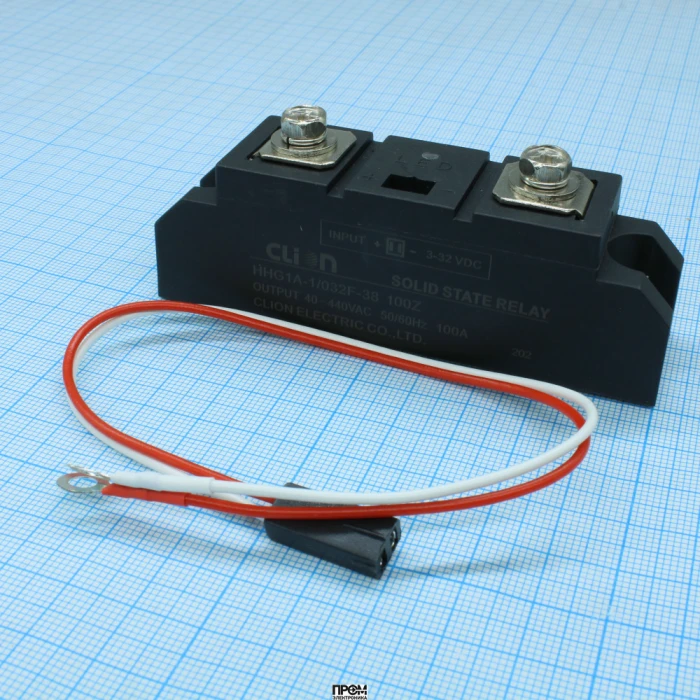 HHG1A-1/032F-38-100A, Реле твердотельное 3-32В, 100A/440VAC (zero-cross)