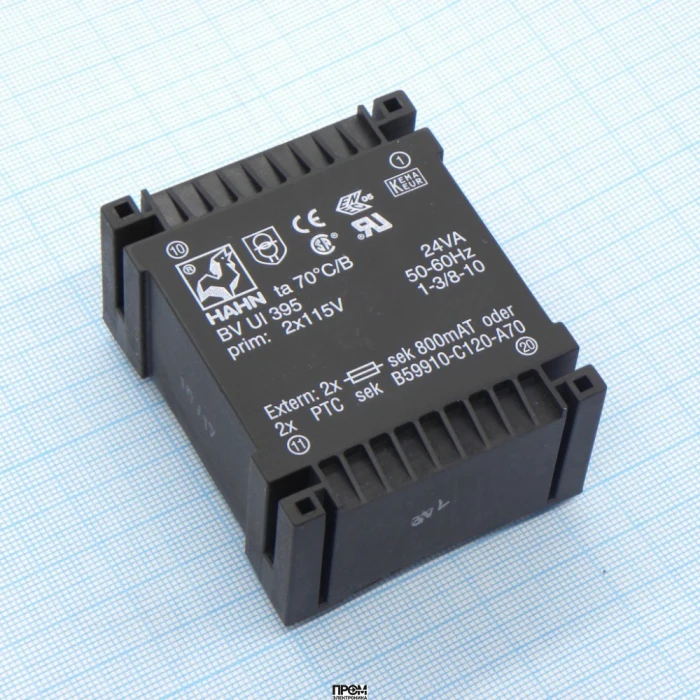 BV UI 395 0099, Трансформатор питания 24ВА 2*115В, 2*18В, 2*666мА 70/B (45)
