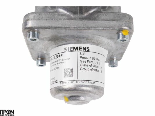 Газовый электромагнитный клапан Siemens VGG10.204P