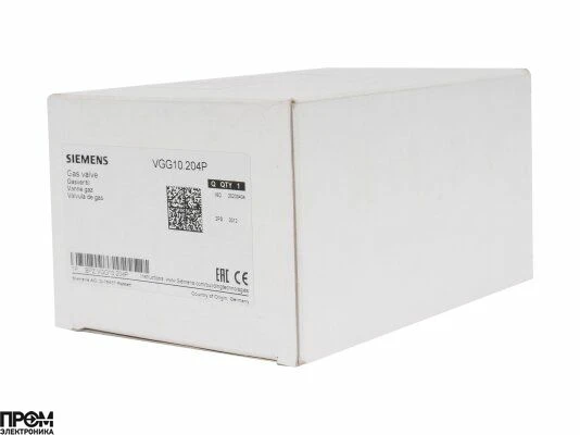 Газовый электромагнитный клапан Siemens VGG10.204P