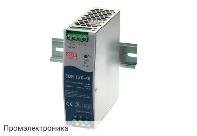 SDR-120-48 - блок питания AC-DC на DIN-рейку 120Вт