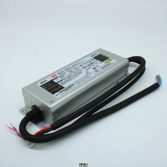 XLG-150-L-DA2, AC-DC, 150Вт, вход 100…305В AC, 47…63Гц/142…431В DC, выход 120…214В/700мА, рег. вых 350…1050мА, изоляция 3750В AC, в корпусе 180х63х35.5мм, -40…+90°С, DALI-2 димминг