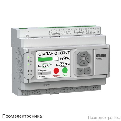 ПР205 - программируемое реле с графическим дисплеем и Ethernet
