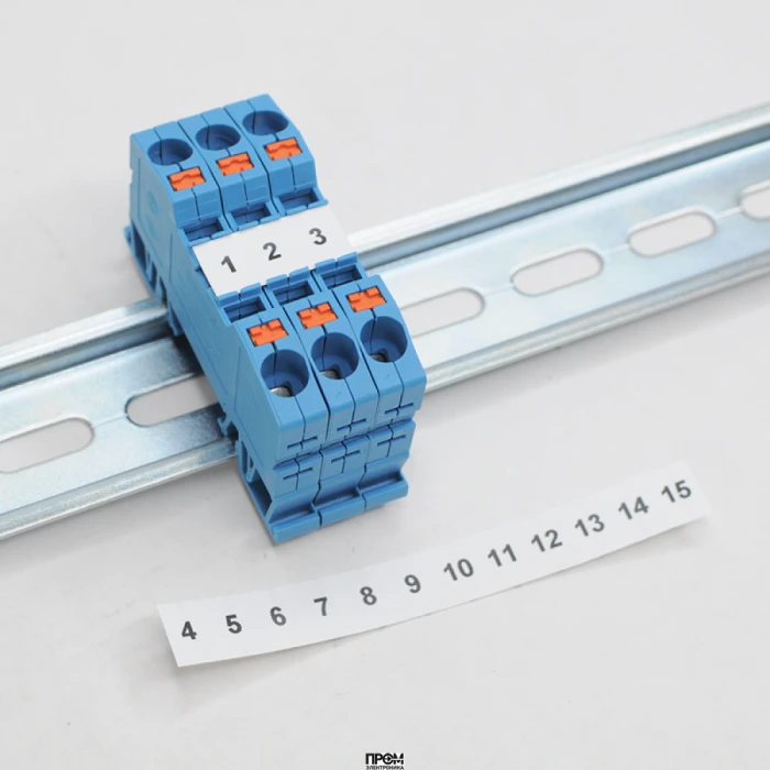 Маркировка клемм SMK-MRK-2.5 мм кв, Для клемм ONKA, cечение клеммы 2,5 мм кв., ширина маркера 5,9 мм, цвет белый, для принтера: RT200, RT230, в упаковке 2500 маркеров