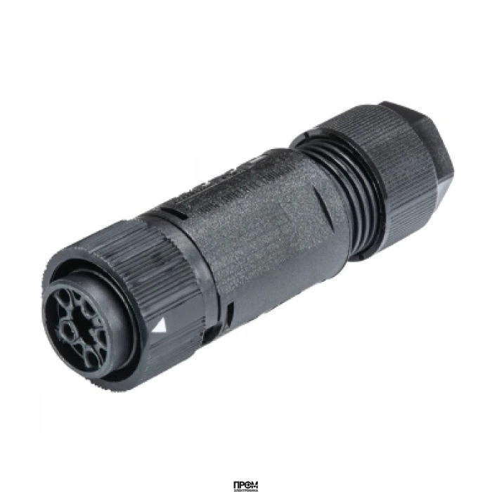 Разъем RST16I5 S B1 ZT6 SW, Розеточный разъем на кабель диам. 7,1-13 мм, IP68(69k), 5 полюсов, цвет: черный, номинальные характеристики: 250/400V+PE 16A, серия gesis RST MINI